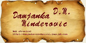 Damjanka Minderović vizit kartica